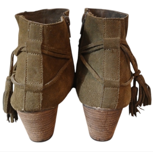 Chelsea Crew Genuine Suede Khaki/Olive Ankle Boots Women's Booties Size 10 - Picture 7 of 12